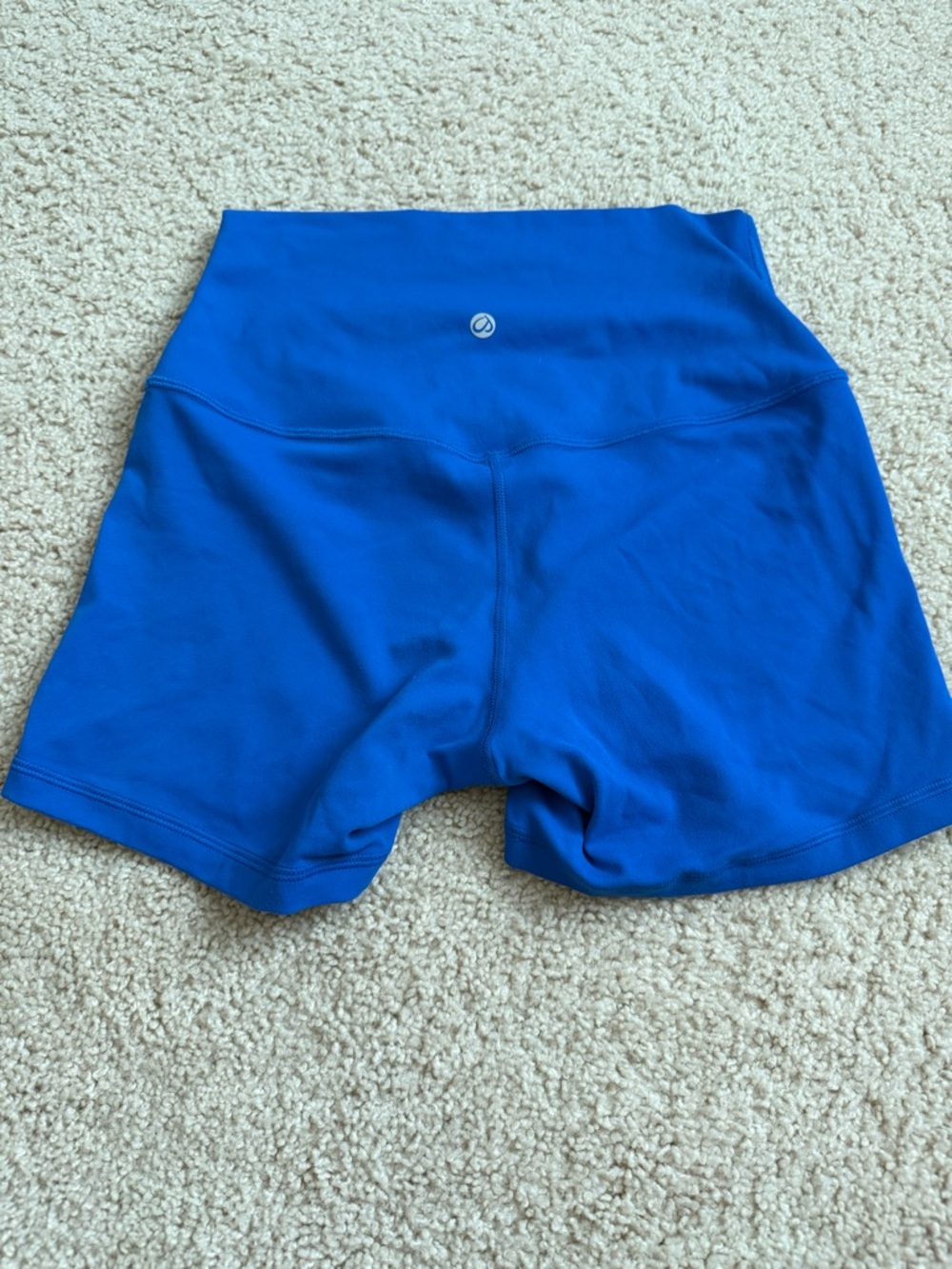CRZ YOGA High-Waist Athletic Shorts in Cobalt Blue - Picture 2 of 2